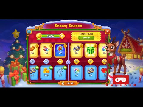 Snowy Season Unlock Stage 16 | Gardenscapes Level 3558-3566