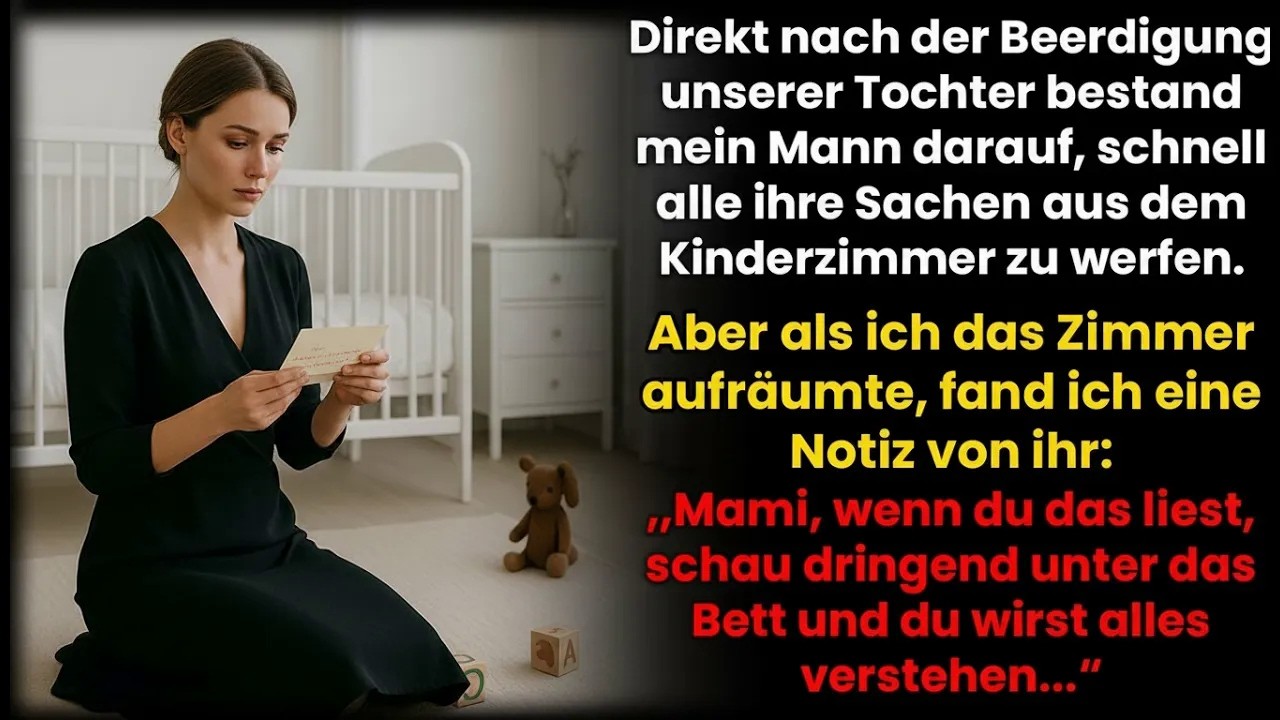 Direkt nach der Beerdigung unserer Tochter wollte mein Mann plötzlich all ihre Sachen wegwerfen…