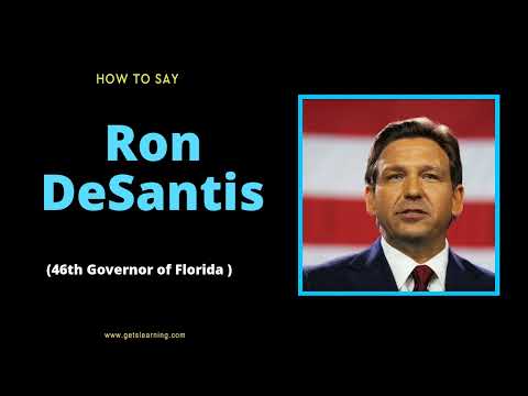 How to Say Ron DeSantis [American Accent]