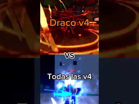 RAZA DRACO VS RAZAS V4 en Blox Fruits  #roblox #bloxfruts #bloxfruits #bloxfrutas #blox #shorts