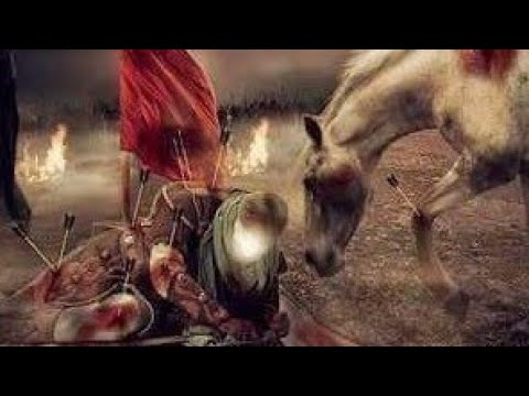 ⁣سقط الحسين من جواده،وقعت عمامته على الارض وجواده يرمح برجليه ممرغاً ناصيته بدمه ويقرب شكيمته من يده