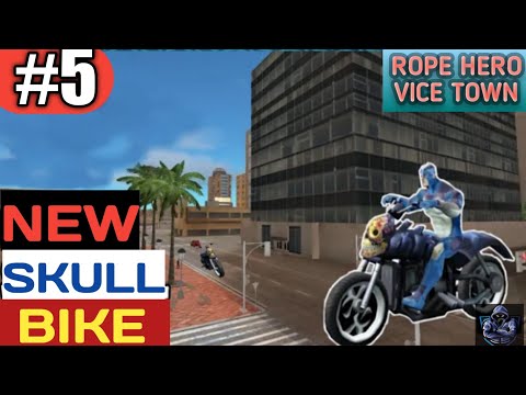 NEW SKULL BIKE In Rope Hero Vice Town || New Update Game Play Video FURESKULL