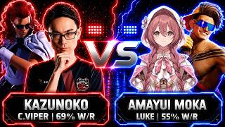 SF6 ▰ KAZUNOKO (C.Viper) vs AMAYUI MOKA (Luke) ▰ FULL GAMEPLAY! ▰ ストリートファイター6