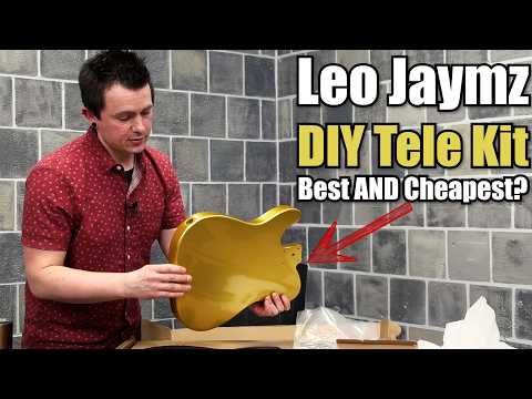 Everything That Comes with New Leo Jaymz DIY Telecaster PAINTED Guitar Kit from Amazon