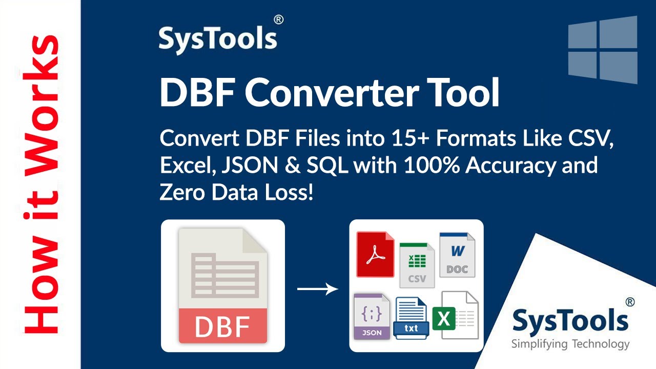 DBF Converter Software by SysTools | Convert DBF Files in 15+ File Formats | Best DBF Converter