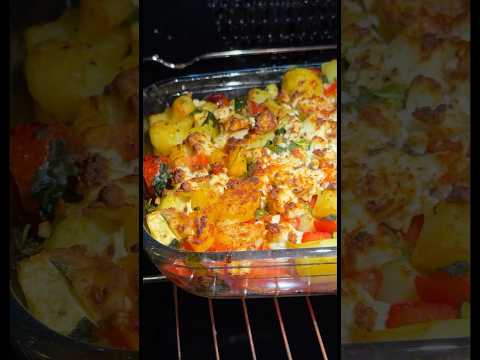 Schnelles Ofen Feta Gemüse #schnellerezepte #schnellundeinfach #gesunderezepte #glutenfrei