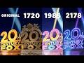 20th CENTURY FOX In Different Years 2