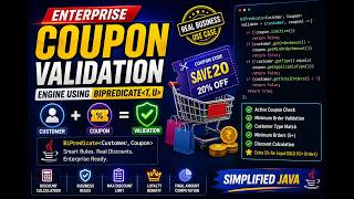 Enterprise Coupon Validation Engine using BiPredicate | Java 8 Functional Interface | Real-Time Exp