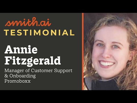 Smith.ai Client Testimonial: Annie Fitzgerald of Promoboxx - YouTube