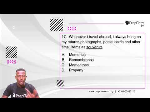 Q16 to Q20 JAMB ENGLISH 2015 PAST QUESTIONS SOLVED