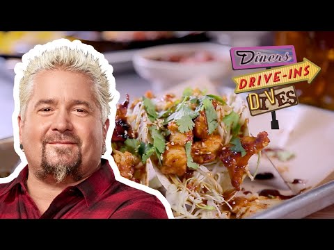 Korean Pork Tacos | Diners, Drive-ins and Dives with Guy Fieri | Food Network