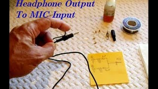 Headphone Output/STEREO MIX To MIC Input For Recording