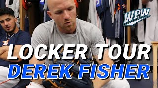 Locker Tour: Derek Fisher Spills Some Outfield Secrets from Former Teammate Josh Reddick