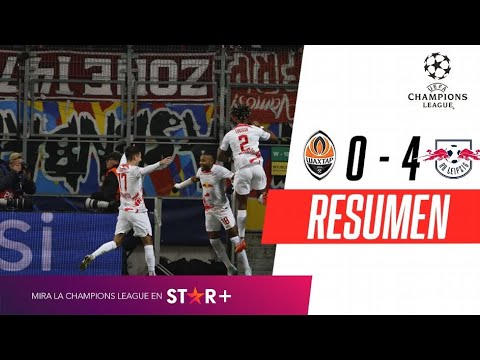 Video: El Leipzig sella su pase a octavos con una goleada al Shakhtar