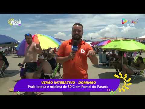 Praia lotada e máxima de 30˚ em Pontal do Paraná