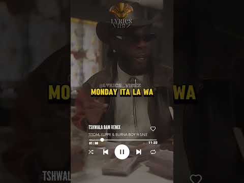 TITOM, YUPPE & BURNA BOY ft S.N.E (Tshwala bam remix lyrics video) #lyricsvideo #lyrics #music