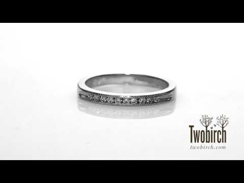 0.25 Carat 10 Stone Open Ended Channel Set Wedding Ring - TwoBirch TB-WR-0241-WG-E