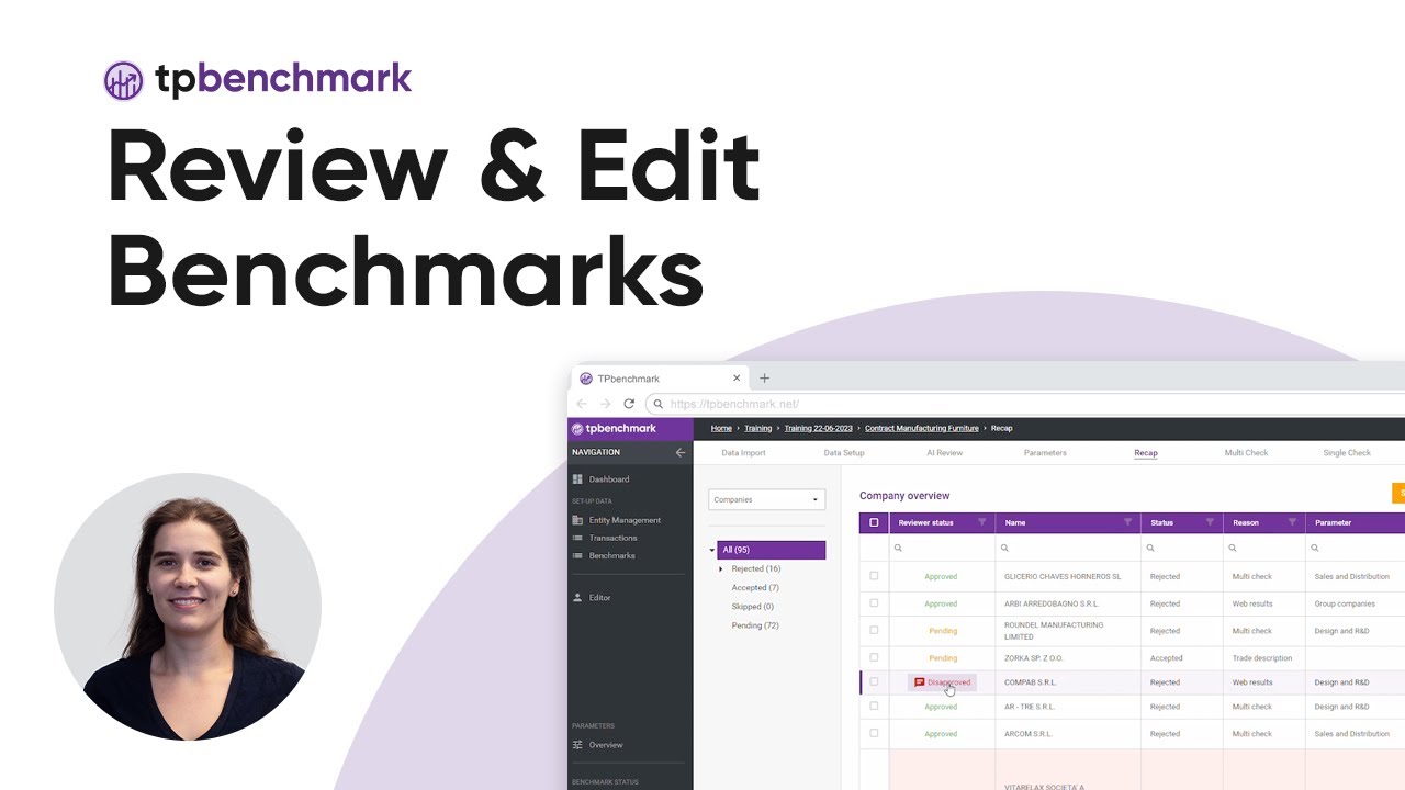 TPbenchmark | Review & Edit Benchmarks