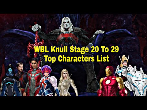 Top Powerful Characters Rank For WBL Knull Stage 20 To 29 Win - Marvel Future Fight