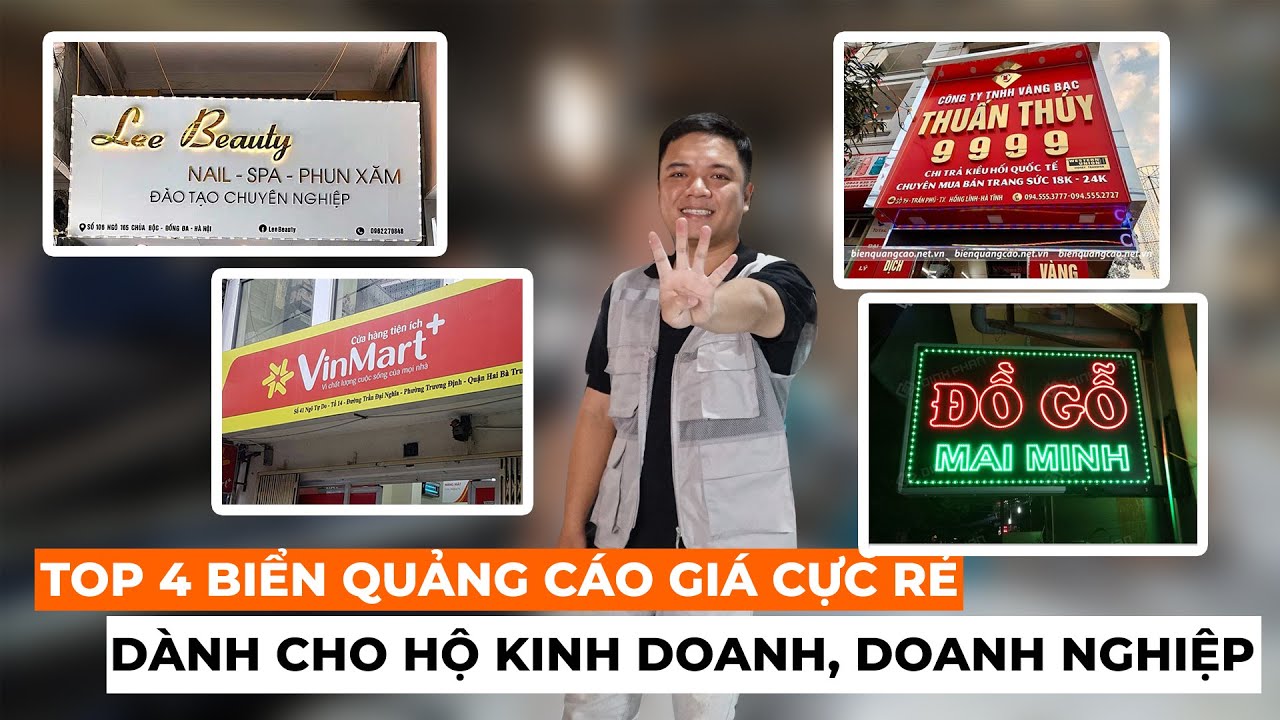 4 Mẫu Biển Quảng Cáo Giá Rẻ