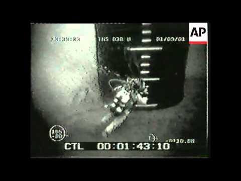 Underwater shots of doomed sub