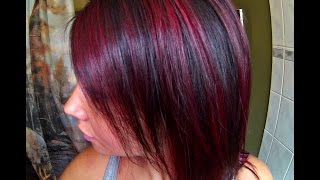 Red Highlights Hair Tutorial FT. Manic Panic Fushia Shock