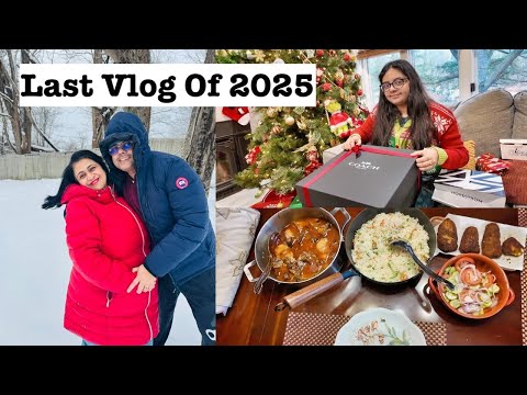 Last Vlog 2025 | Opening Christmas Gift ,Snow, Food & Fun | Simple Living Wise Thinking