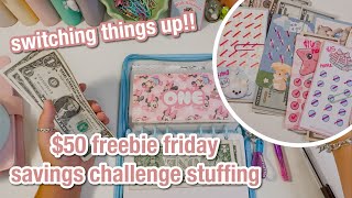 saving $50 with free savings challenges!! freebie friday ✨ | finishing several challenges 🥳