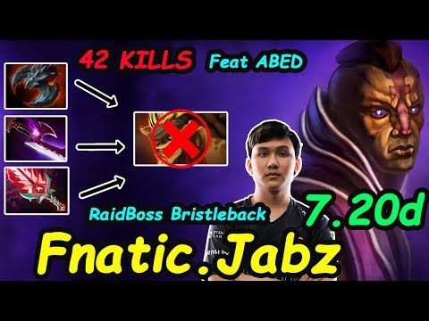 Fnatic.Jabz - [Anti Mage] Party with Abed Destroy Public Raid Boss BristleBack Build | Dota2 7.20d