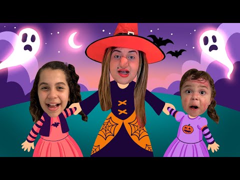 SARAH and ELOAH in a FUNNY HALLOWEEN MOM TURNED WITCH STORY funny story for kids