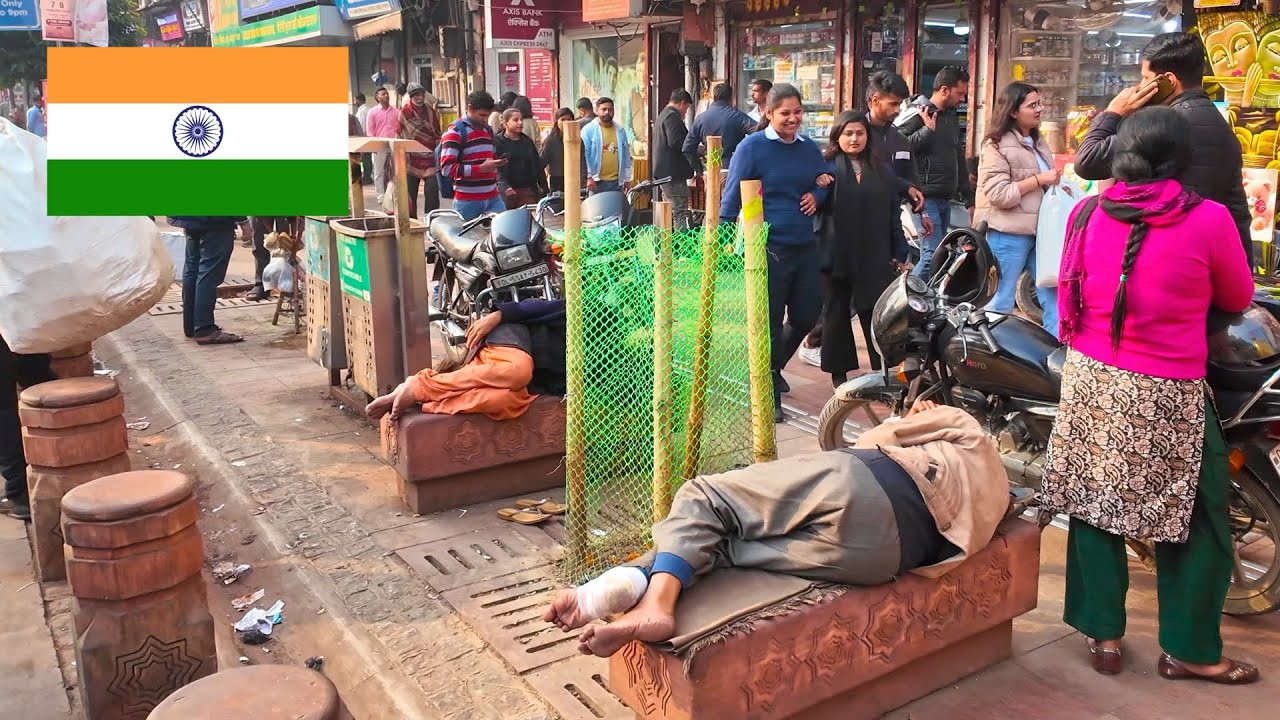 Immersive street-level walking tour through India (Busy Streets), India, showcasing authentic urban landscapes, local architecture, and the vibrant atmosphere of the city's neighborhoods