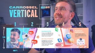 Como Fazer CARROSSEL no Photoshop para Instagram em 2025 | Formato VERTICAL, Criar, Fatiar e Salvar