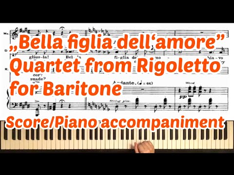 „Bella figlia dell‘amore” : for Baritone : rigoletto : study version : G. Verdi