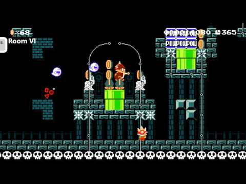 Mario Maker - Magikoopa's a-Maze-ing Mansion (walkthrough)