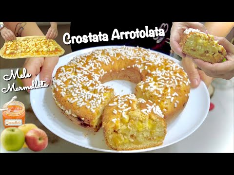 CROSTATA ARROTOLATA MELE E MARMELLATA facile veloce e genuina!
