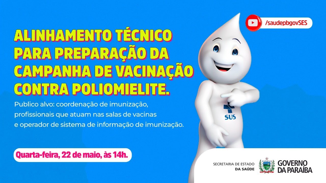 Alinhamento técnico para preparação da Campanha de vacinação contra poliomielite