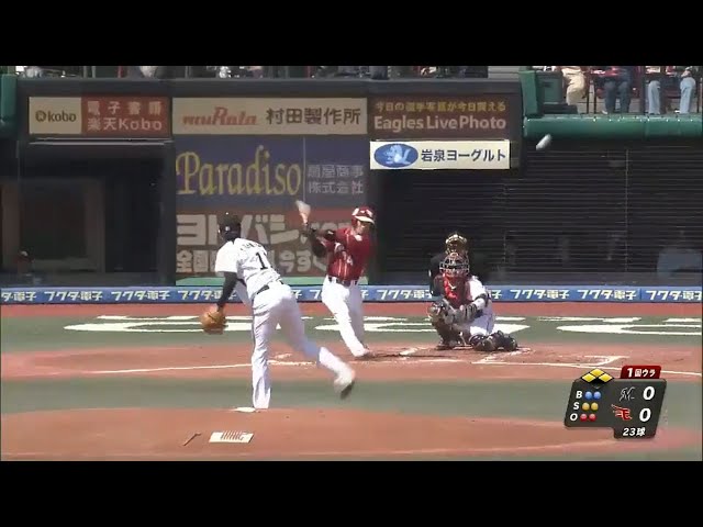 【1回裏】先取点奪取!! イーグルス・後藤 流し打ちでタイムリーヒット!!2015/4/26 E-M