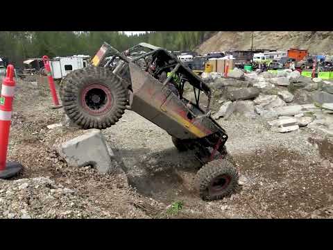 Small tire trucks hit the Rock course.