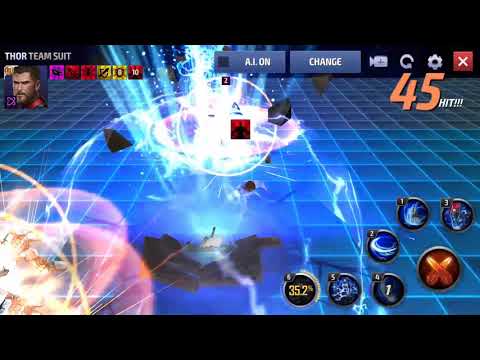 MARVEL FUTURE FIGHT - THOR TEAM SUIT COMPLETE MOVESET