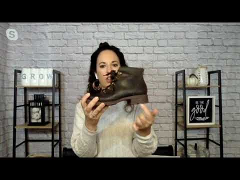 Earth Origins Leather Lace-Up Ankle Boots - Randi Rex on QVC