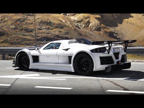 Gumpert Apollo S on Swiss Bernina Pass: Start Up, Accelerations & 4.2L Twin-Turbo Audi V8 Sound!