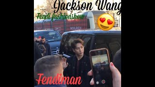 Jackson Wang entrance at Fendi Fashion Show Milan | FENDIMAN | fancam