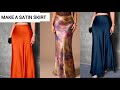 DIY How To Make A Satin Skirt How To Sew A Skirt
