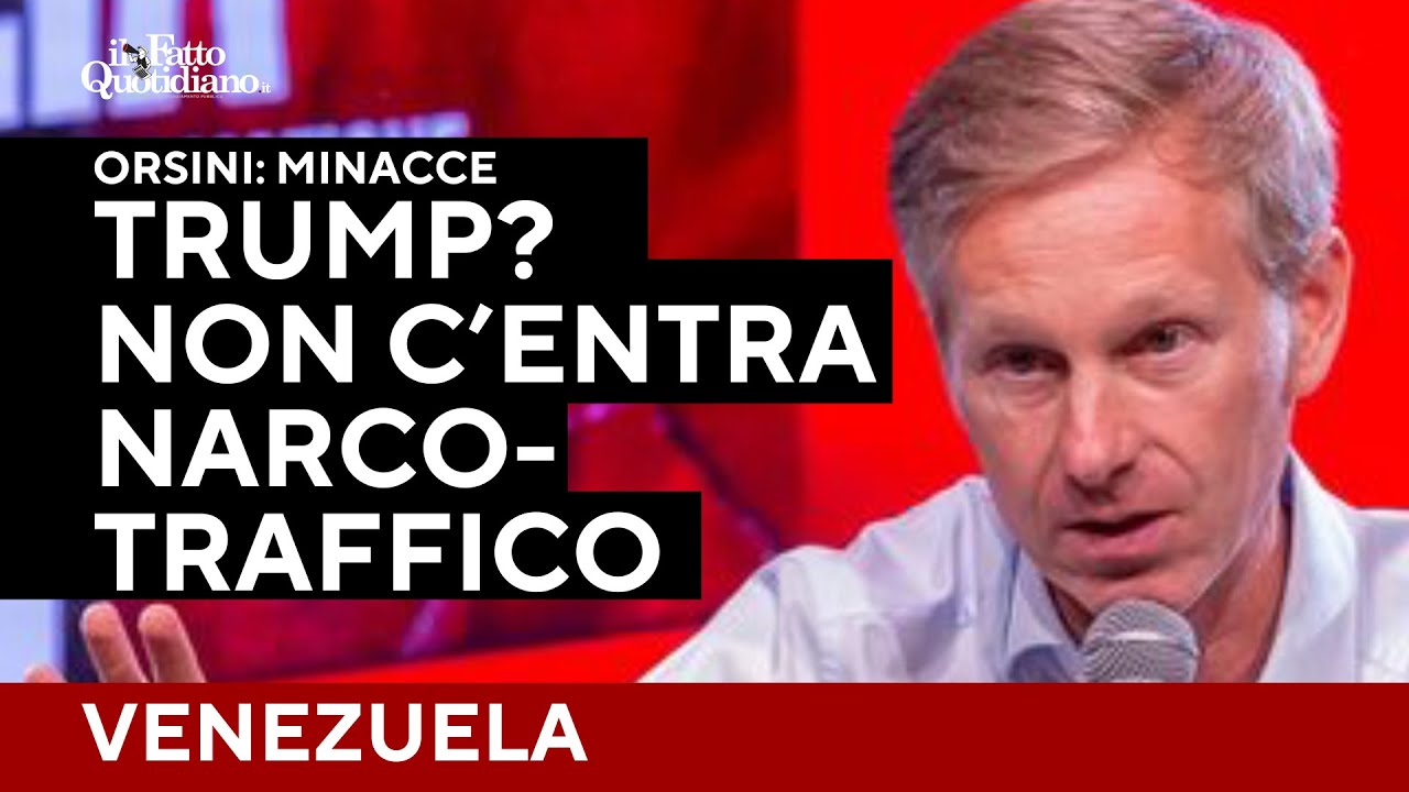Orsini: Venezuela: "Narcotraffico non c'entra nulla con minacce di Trump"