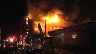 preview picture of video 'General alarm mill fire in Pawtucket, RI'