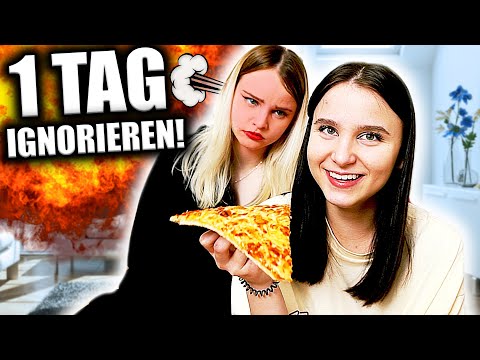 Schwester für 1 Tag IGNORIEREN ! 😂 (vor ihr Cola & Pizza essen) - Celina