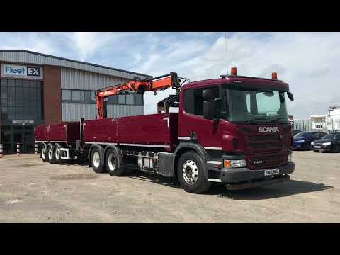 SCANIA P410 *EURO 6* 26 / 44 TONNE DROPSIDE CRANE DRAWBAR OUTFIT 2016 - SN16 NWG