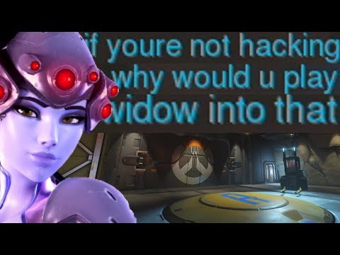 if you're not hacking why would you play widow into that - Aimbottz Overwatch Gameplay