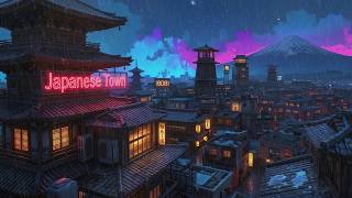 Nostalgic Lofi Hip Hop Beats 🧿 Retro Vibes & 1980s & 90s Japanese Town Ambience 🪩 Lofi Rain Playlist