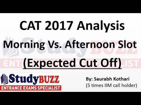 CAT 2017 Analysis | Morning Vs. Afternoon Slot | Expected Cut Off CAT 2017 Analysis | Morning Vs. Afternoon Slot | Expected Cut Off